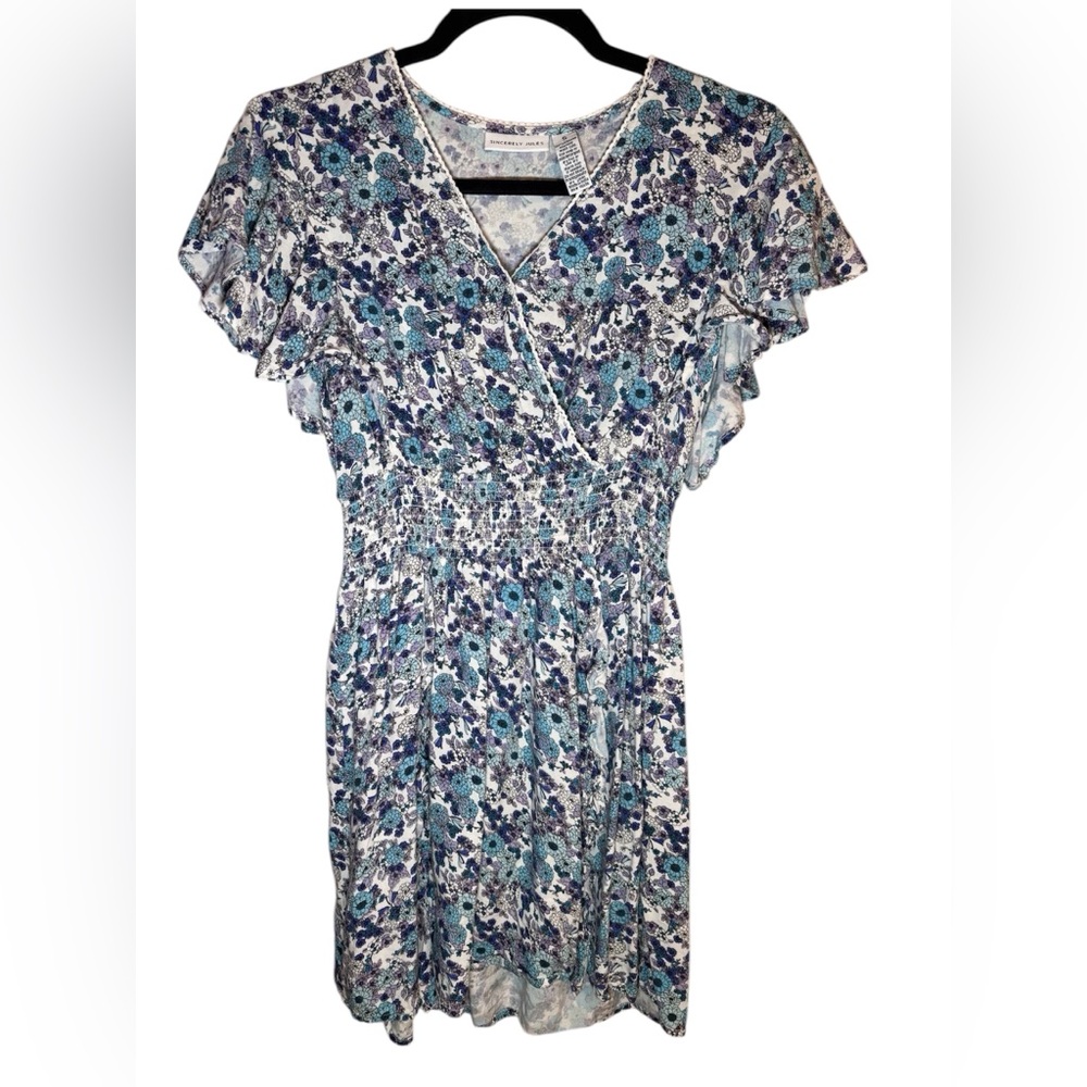 Floral Blue and White Women's Dress